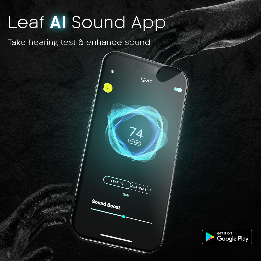 Leaf Bass Pro Wireless Headphones (Aqua Grey) - Image 3
