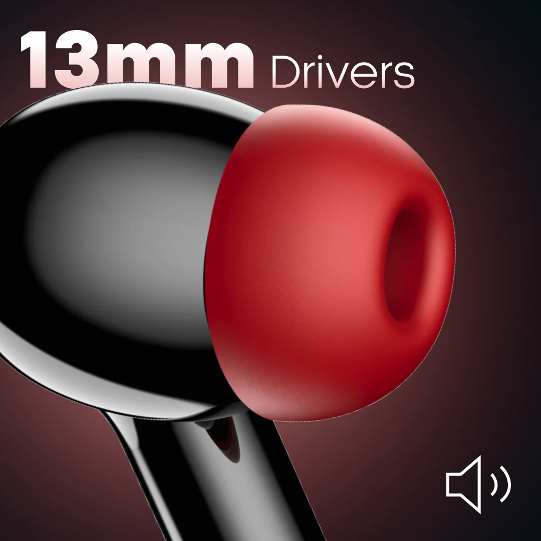 Leaf Buds X214 Wireless Earbuds (Black Blood) - Image 5