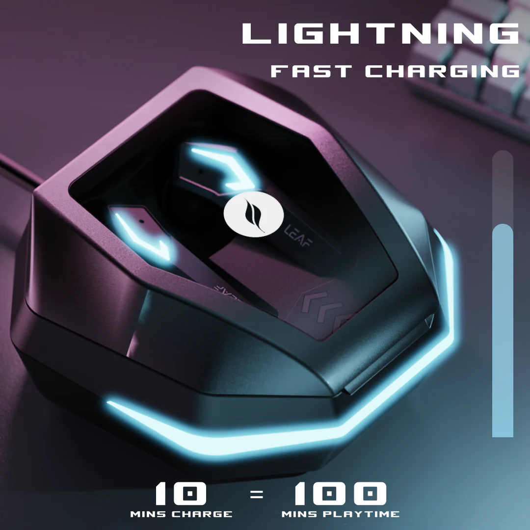 Leaf Buds X468 Wireless Earbuds (Black Spaceship) - Image 8