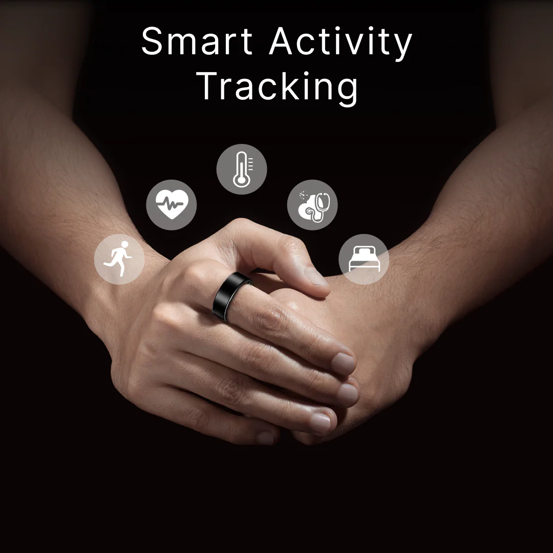 Leaf Halo Smart Ring (Carbon Black) + Sizing Kit - Image 5